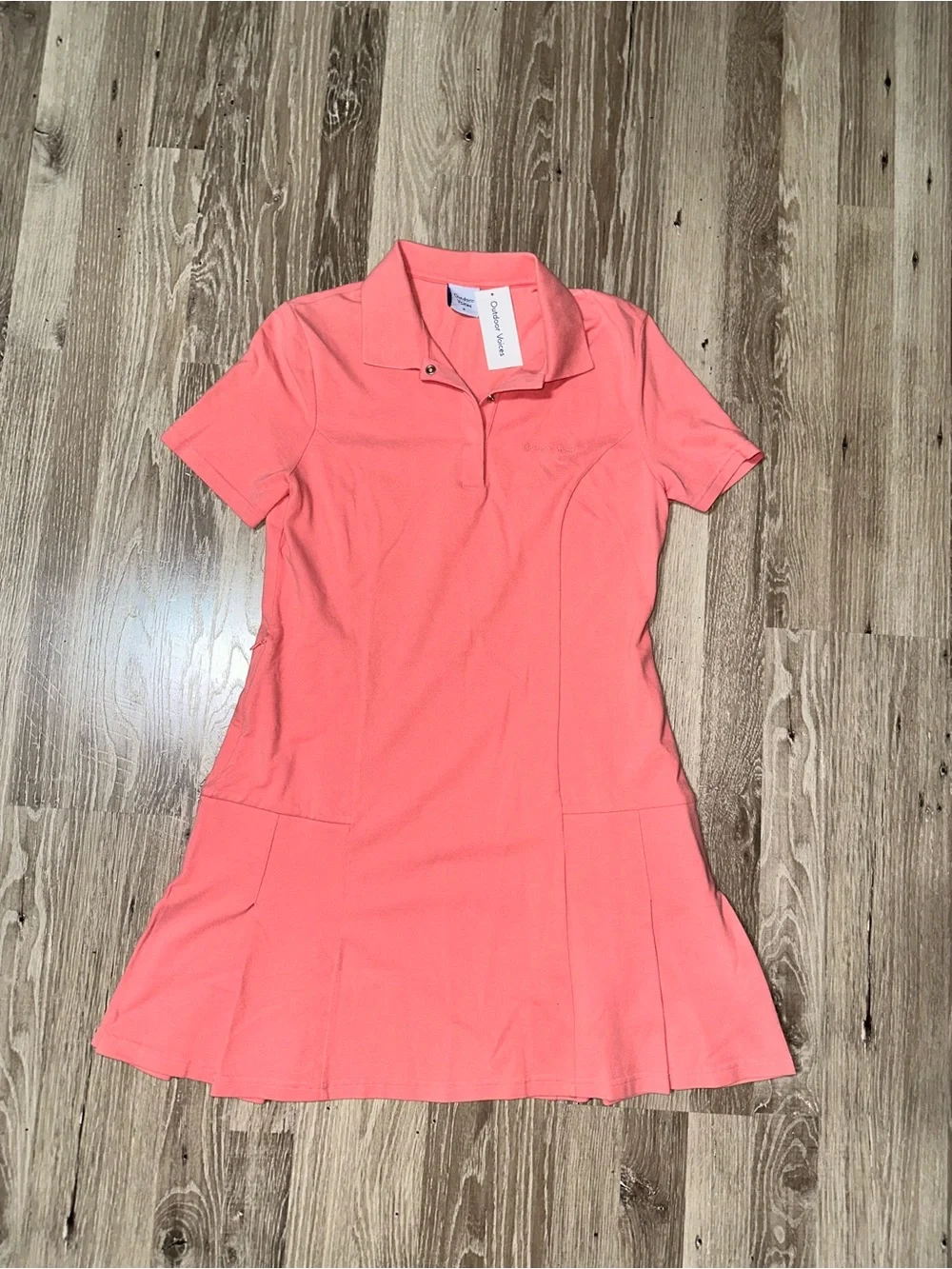 Outdoor‎ Voices  Coral Pink Polo Mini Dress Medium